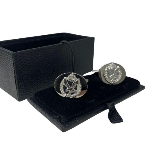 Picture of The Army Air Corps Cufflinks - Mounted - Silver Plate - Tudor Crown